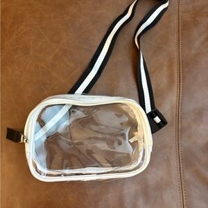 Target Clear Crossbody Bag with Black and White Strap